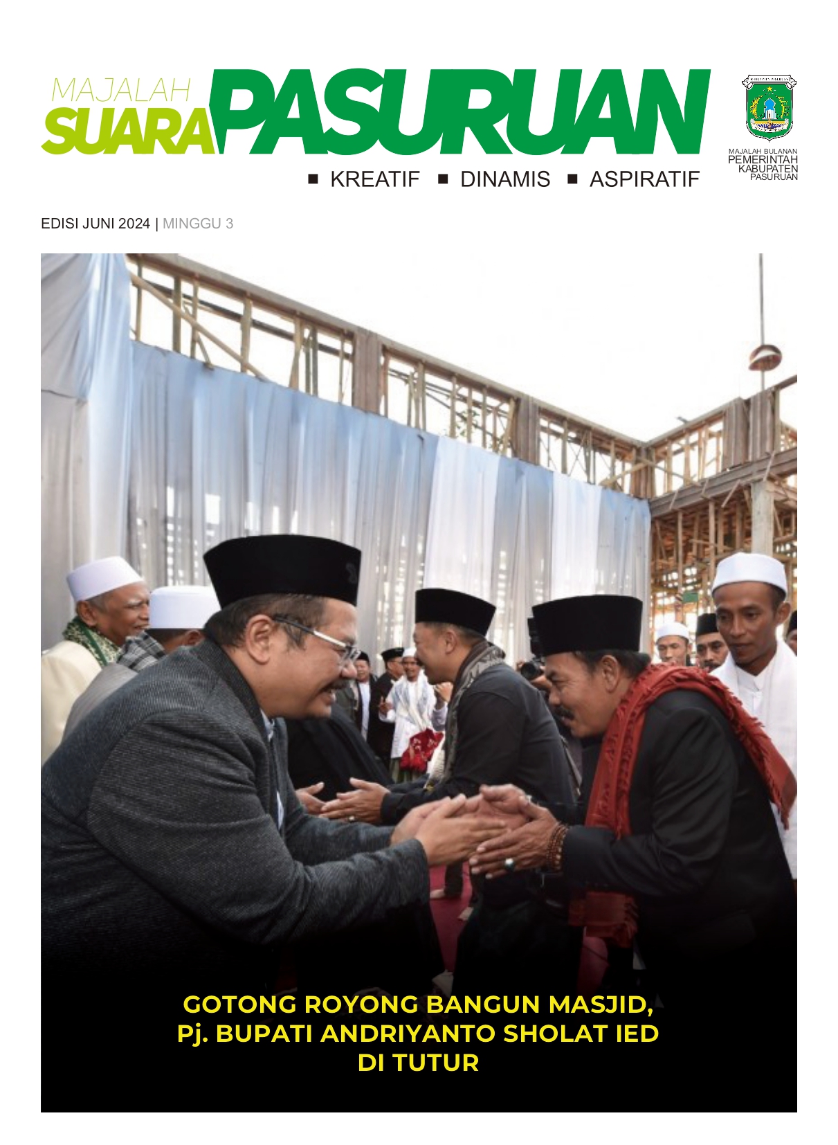 Sampul untuk Majalah Suara Pasuruan Edisi Juni Minggu III Tahun 2024