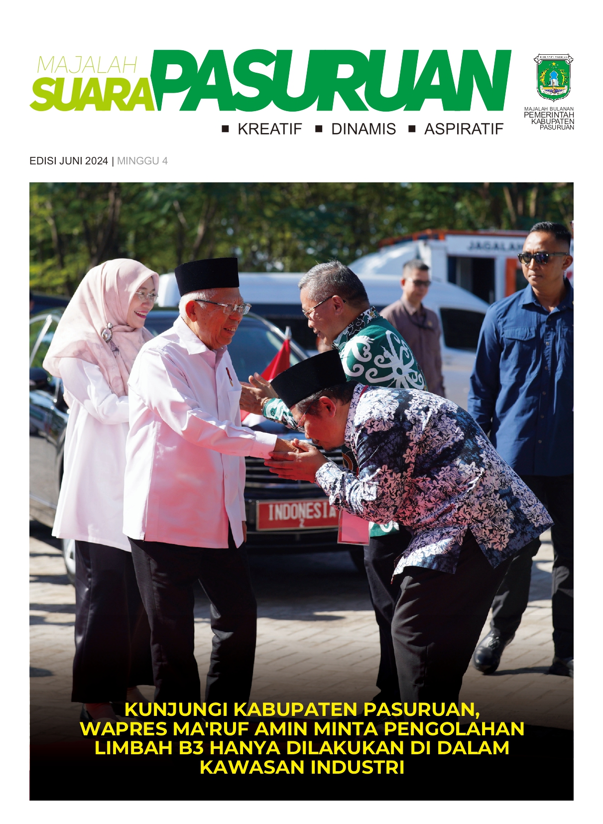 Sampul untuk Majalah Suara Pasuruan Edisi Juni Minggu IV Tahun 2024