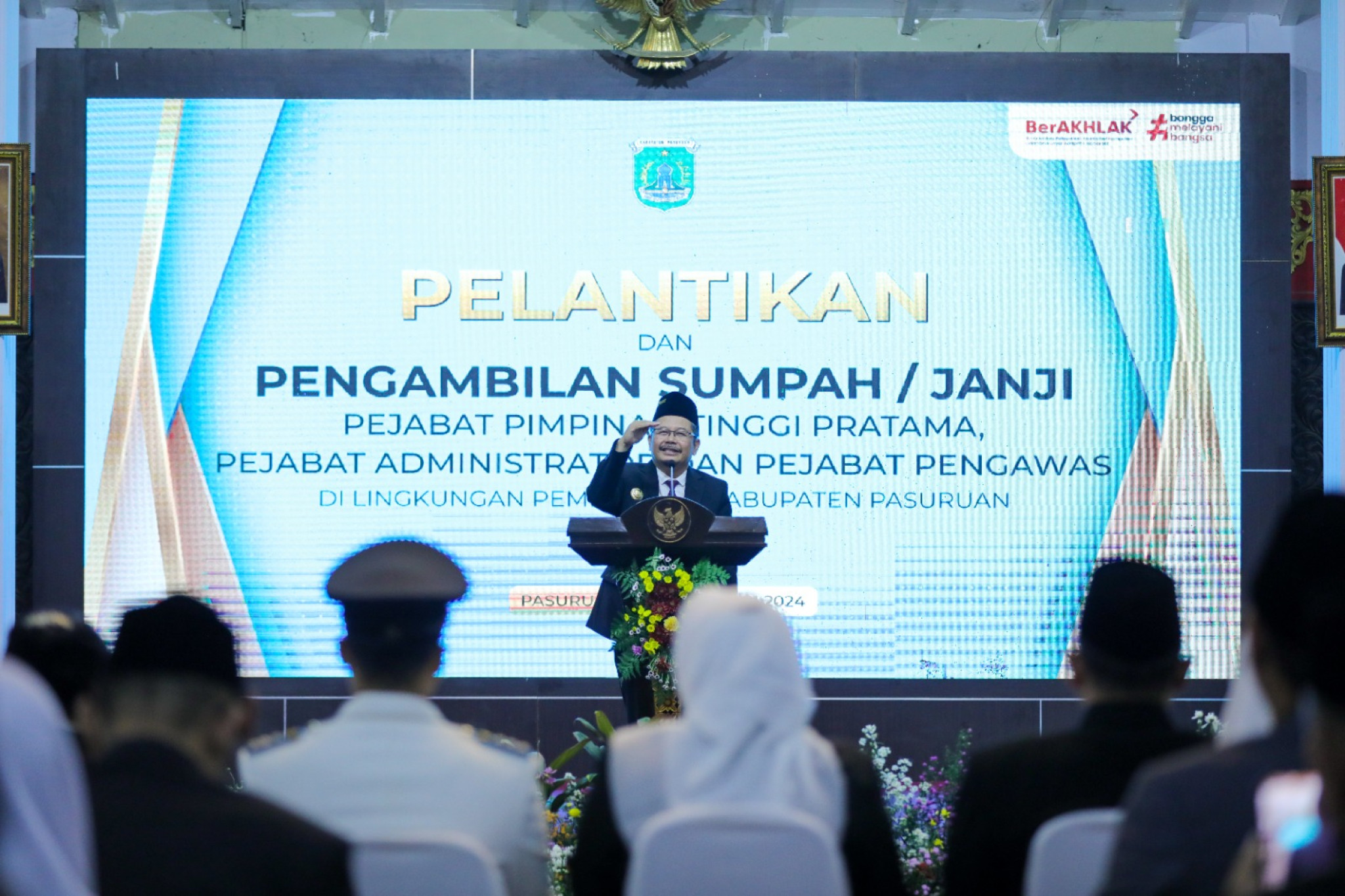 Sampul untuk Pelantikan dan Pengambilam Sumpah/Janji Pejabat Pemkab Pasuruan