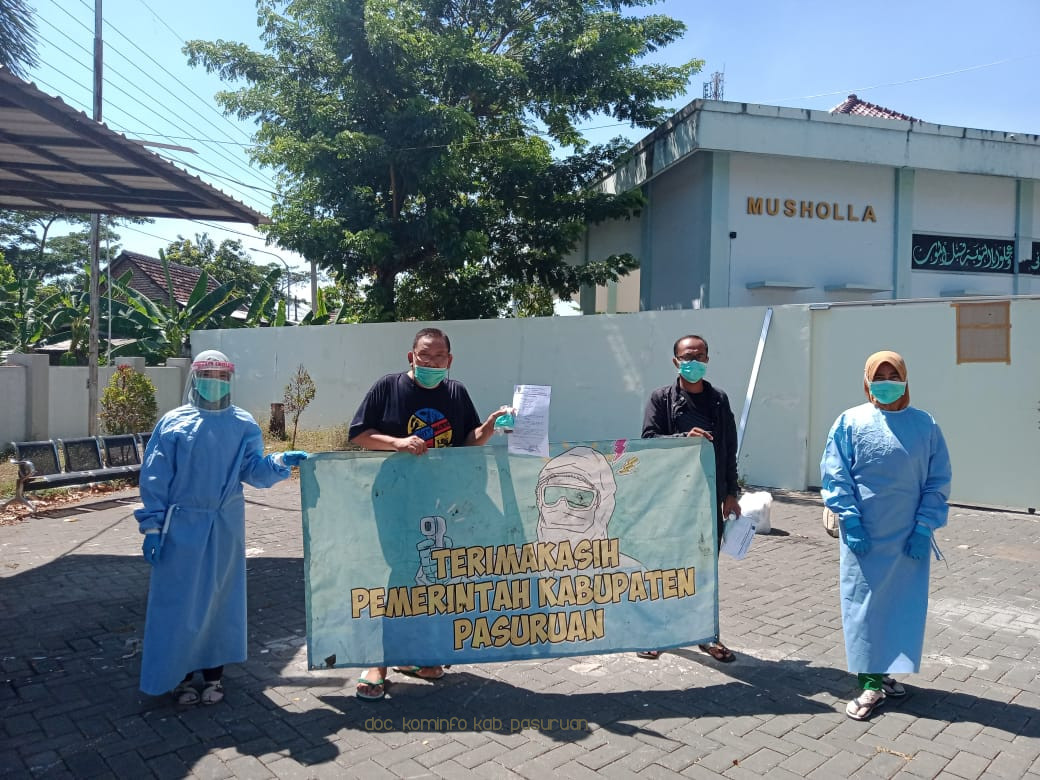 Angka kesembuhan pasien positif Covid-19 di Kabupaten Pasuruan 84,49%.
