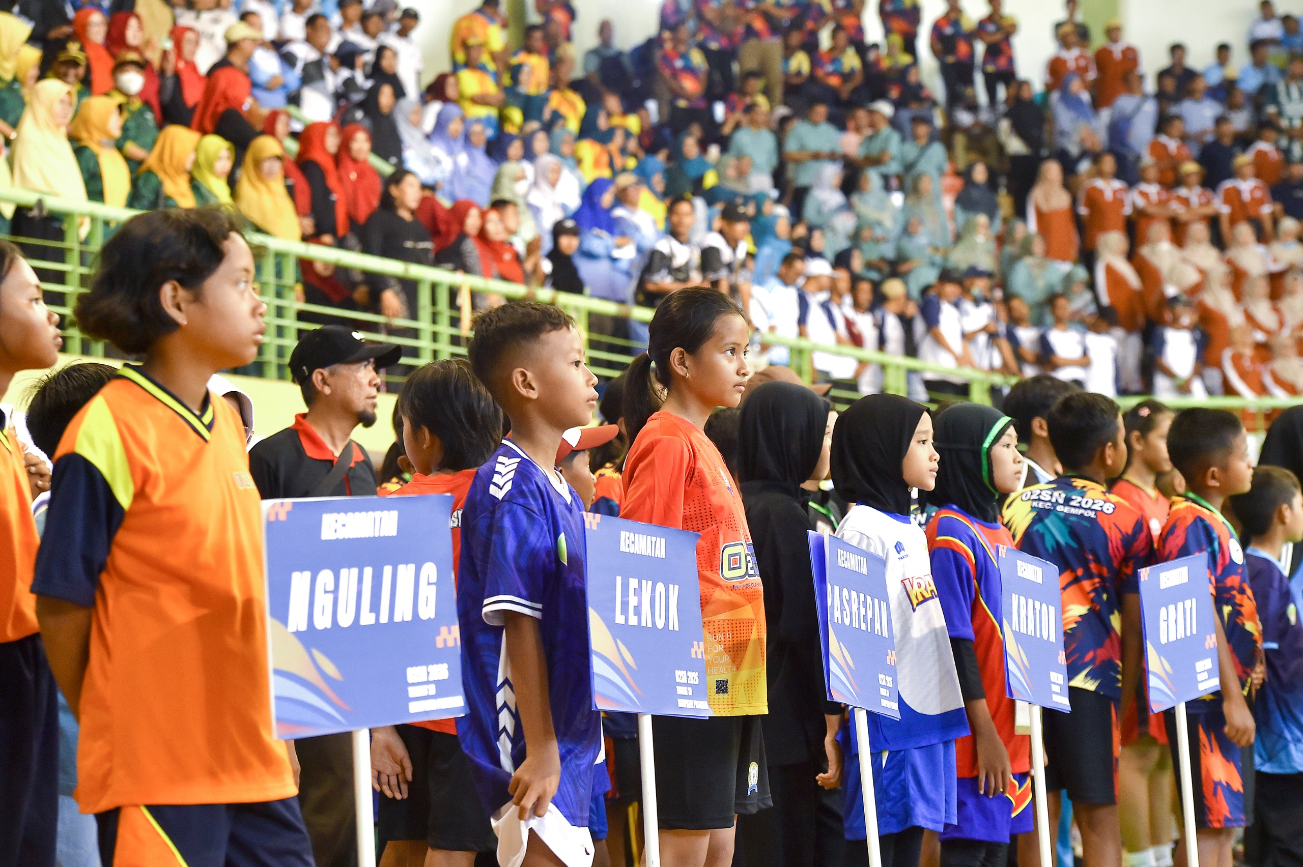 Sampul untuk Pembukaan Olimpiade Olahraga Siswa Nasional (O2SN) Jenjang SD se Kabupaten Pasuruan