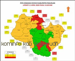 3 Kecamatan di Kabupaten Pasuruan Berstatus Zona Merah Virus Corona