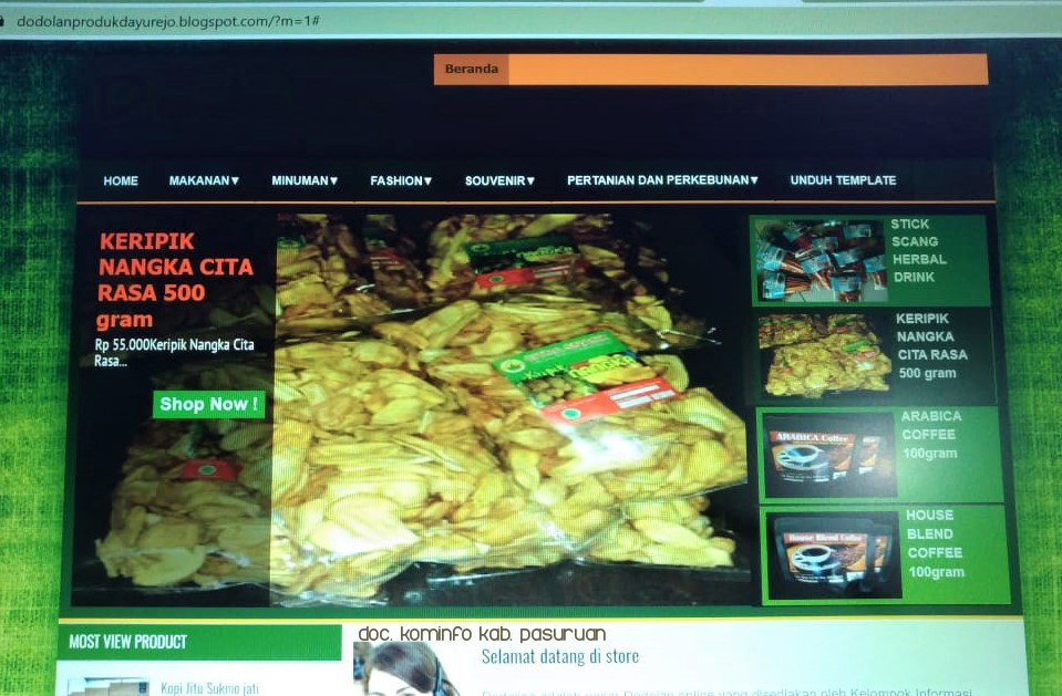 Tingkatkan Nilai Ekonomi Masyarakat Desa Dayurejo, KIM Indrokilo Optimalkan e-Commerce Dodolan Online   