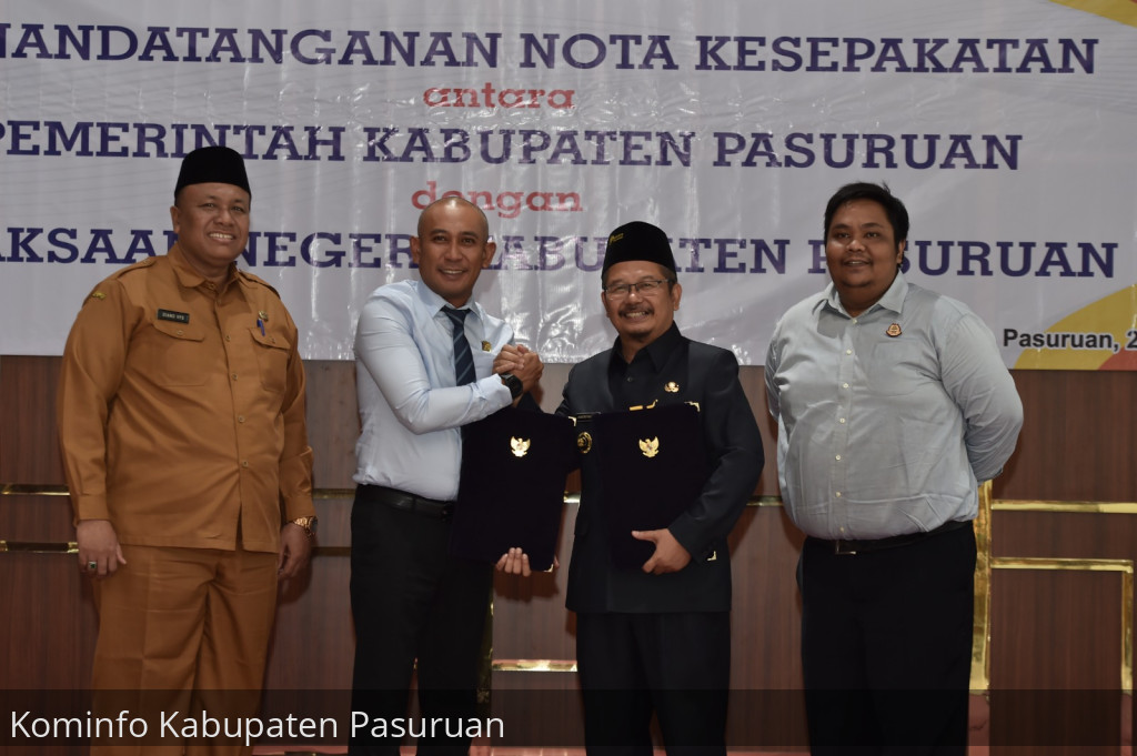 Jalin Kerja Sama Bidang Datun, Pemkab Pasuruan dan Kejari Tandatangani Nota Kesepakatan