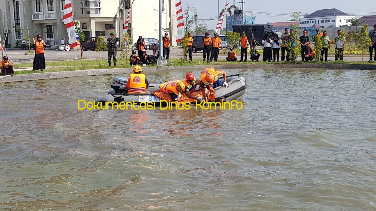 Siap Untuk Selamat, BPBD Kabupaten Pasuruan Gelar Simulasi Evakuasi Korban Banjir