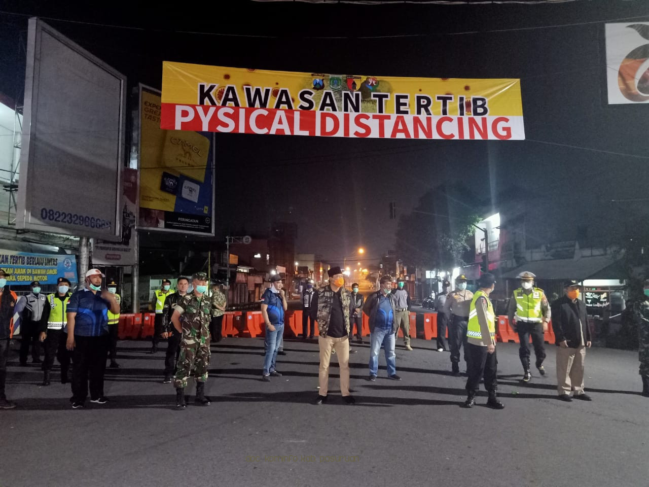 Terapkan Pyhsical Distancing, Jalan-Jalan Protokol Hingga Perumahan di Kabupaten Pasuruan Ditutup pada Jam-Jam Tertentu