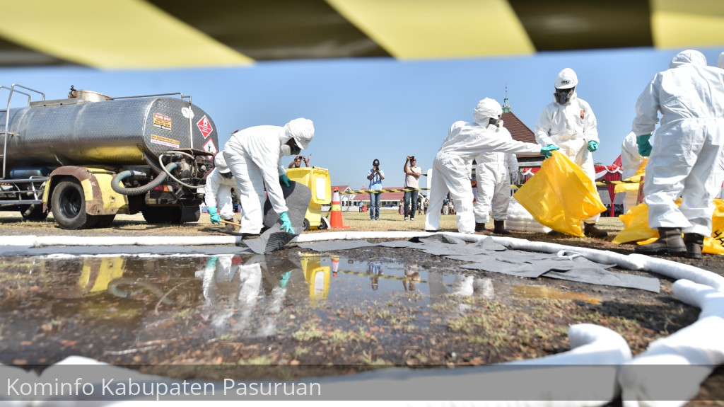 DLH Kabupaten Pasuruan Gelar Geladi Kedaruratan dan Simulasi Penanganan Limbah B3