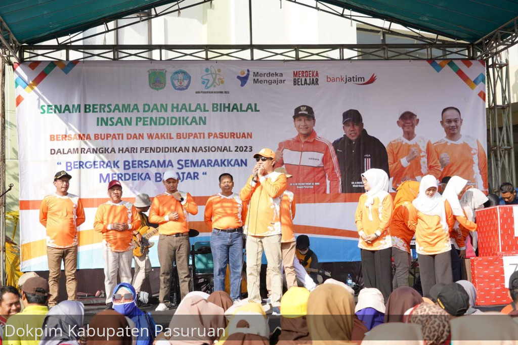 Bersilaturahmi Dalam Agenda Olahraga Bersama, Gus Irsyad Apresiasi Dedikasi dan Kontribusi Insan Pendidikan Kabupaten Pasuruan