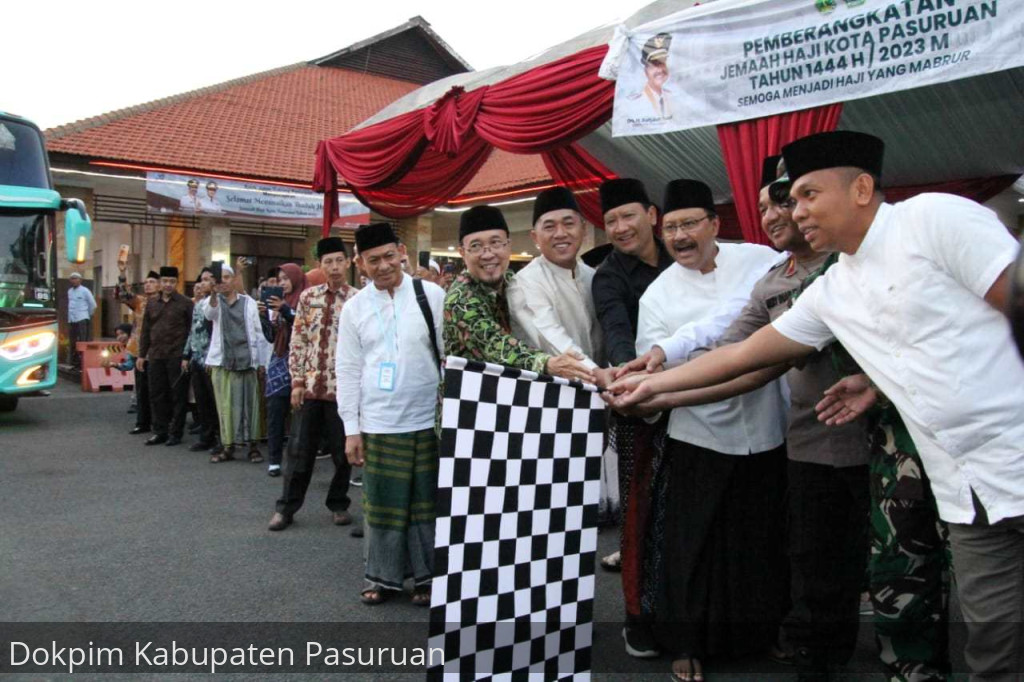 Bupati dan Walikota Pasuruan Berangkatkan Calon Jamaah Haji Kabupaten dan Kota Pasuruan Tahun 2023