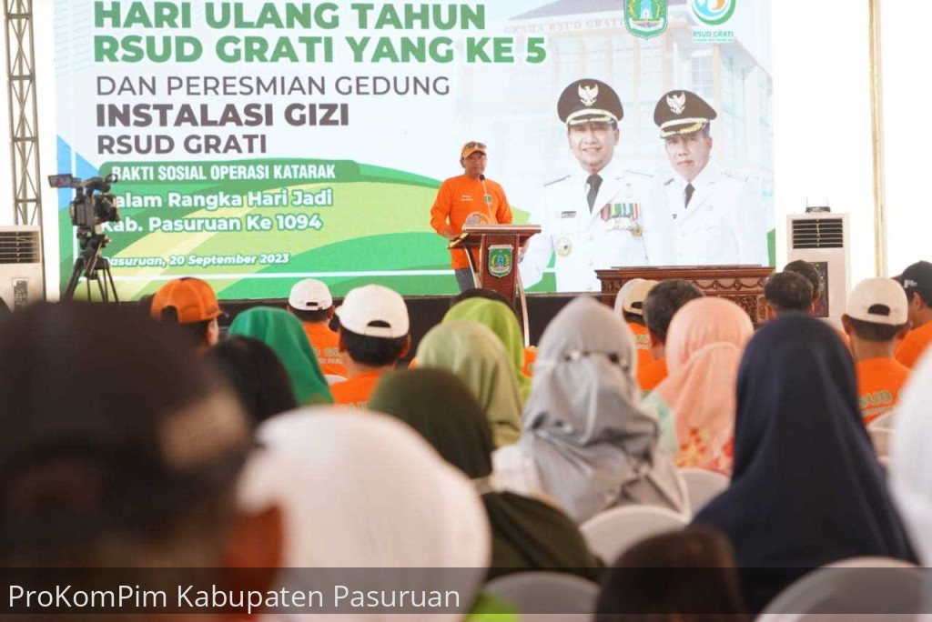 Resmikan Instalasi Gizi, Kepala Daerah Ajak Keluarga Besar RSUD Grati Terus Berinovasi Berikan Pelayanan Kesehatan Terbaik