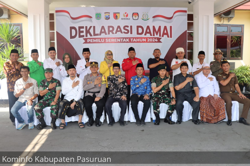 Penyelenggara Pemilu, Forpimda Hingga Ketua Tim Kampanye dan Parpol di Kabupaten Pasuruan Siap Sukseskan Pemilu Serentak 2024