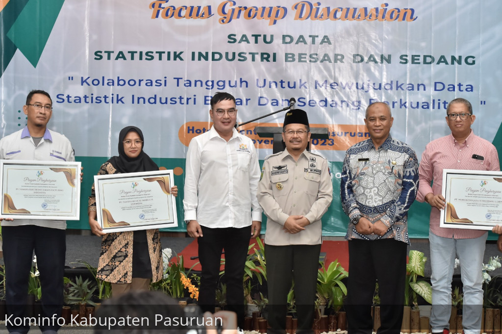 Pj Bupati Pasuruan, Andriyanto Buka FGD Satu Data Statistik Industri Besar dan Menengah