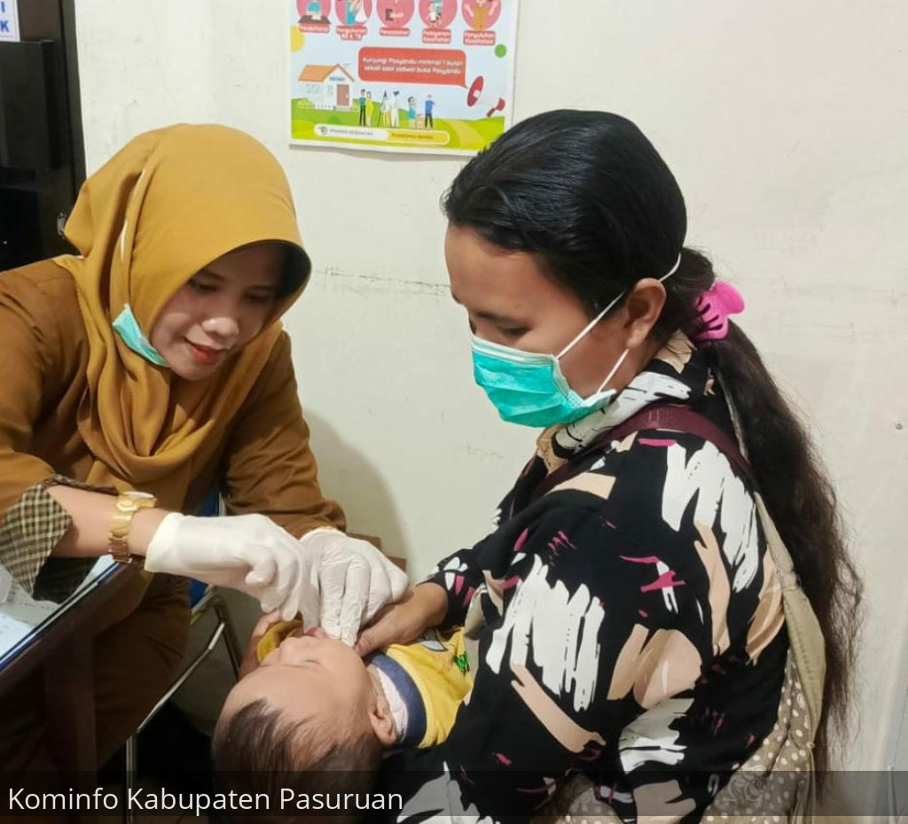 Cegah Polio. 206.543 Anak Di Kabupaten Pasuruan Jadi Sasaran Imunisasi