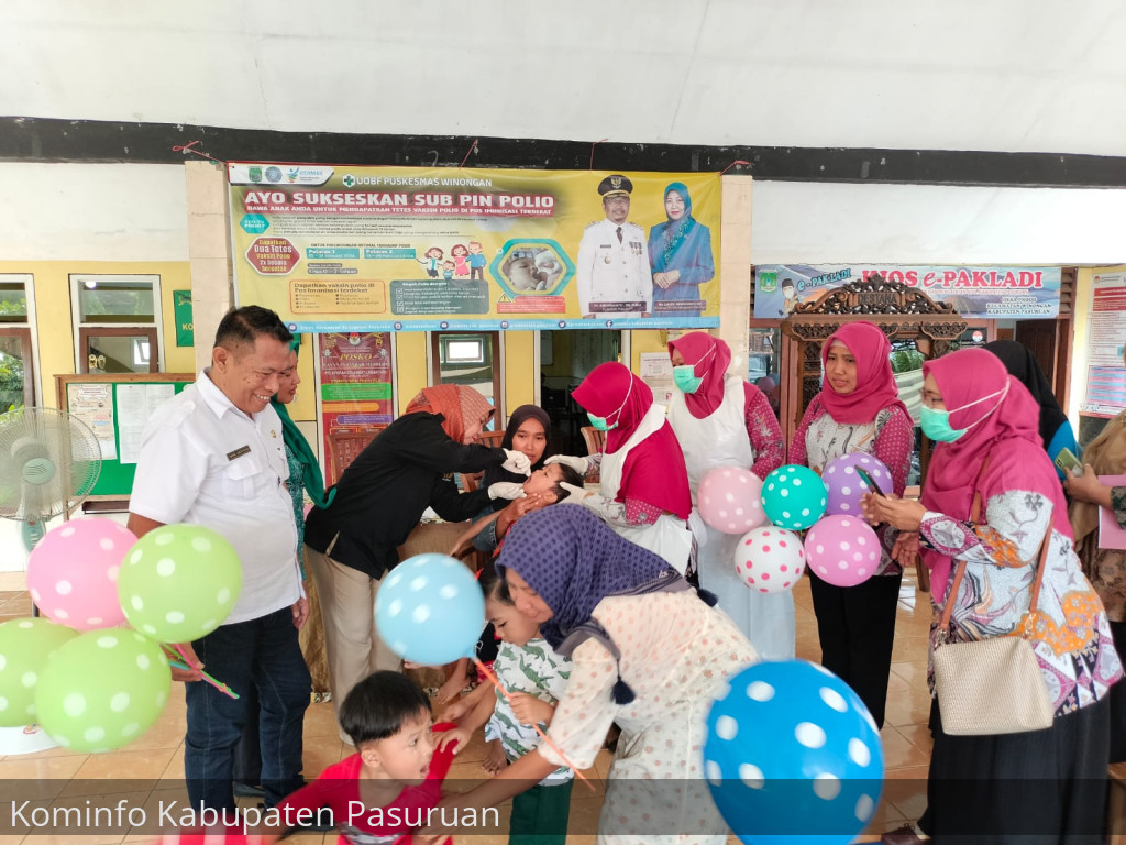 Cakupan Imunisasi Polio Tahap Pertama di Kabupaten Pasuruan Capai 104,6%