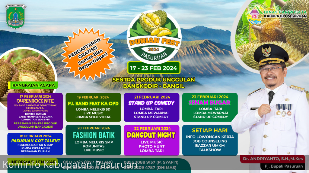 Buruan Datang!!! Pemkab Pasuruan Gelar Festival Durian 7 Hari Berturut-Turut