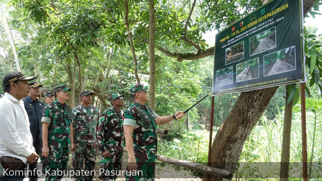 Danpusenif Mabes TNI AD, Letjen TNI Teguh Muji Angkasa Tutup TMMD ke 119 di Kabupaten Pasuruan