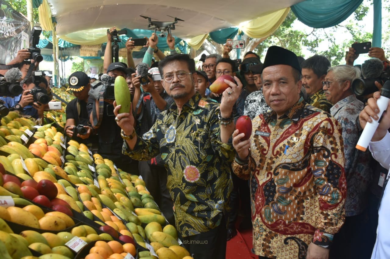 Menteri Pertanian Syahrul Yasin Limpo Launching Mangga dan Anggur Baru Gen Etes SP I