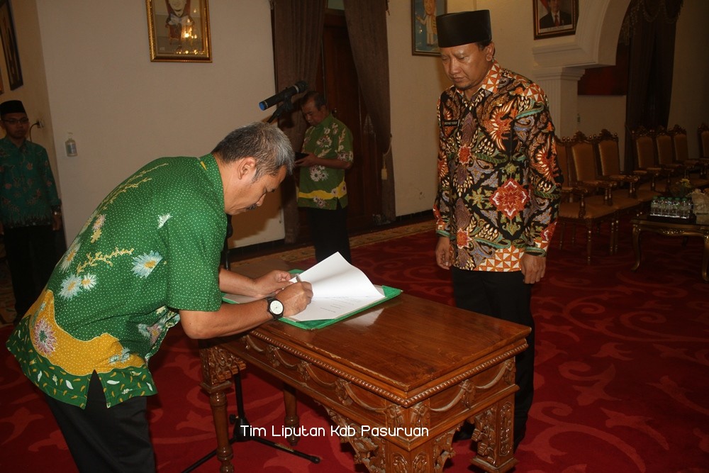 Dwitono Minahanto Dikukuhkan Sebagai Ketua Dewan Pengawas PDAM Kabupaten Pasuruan