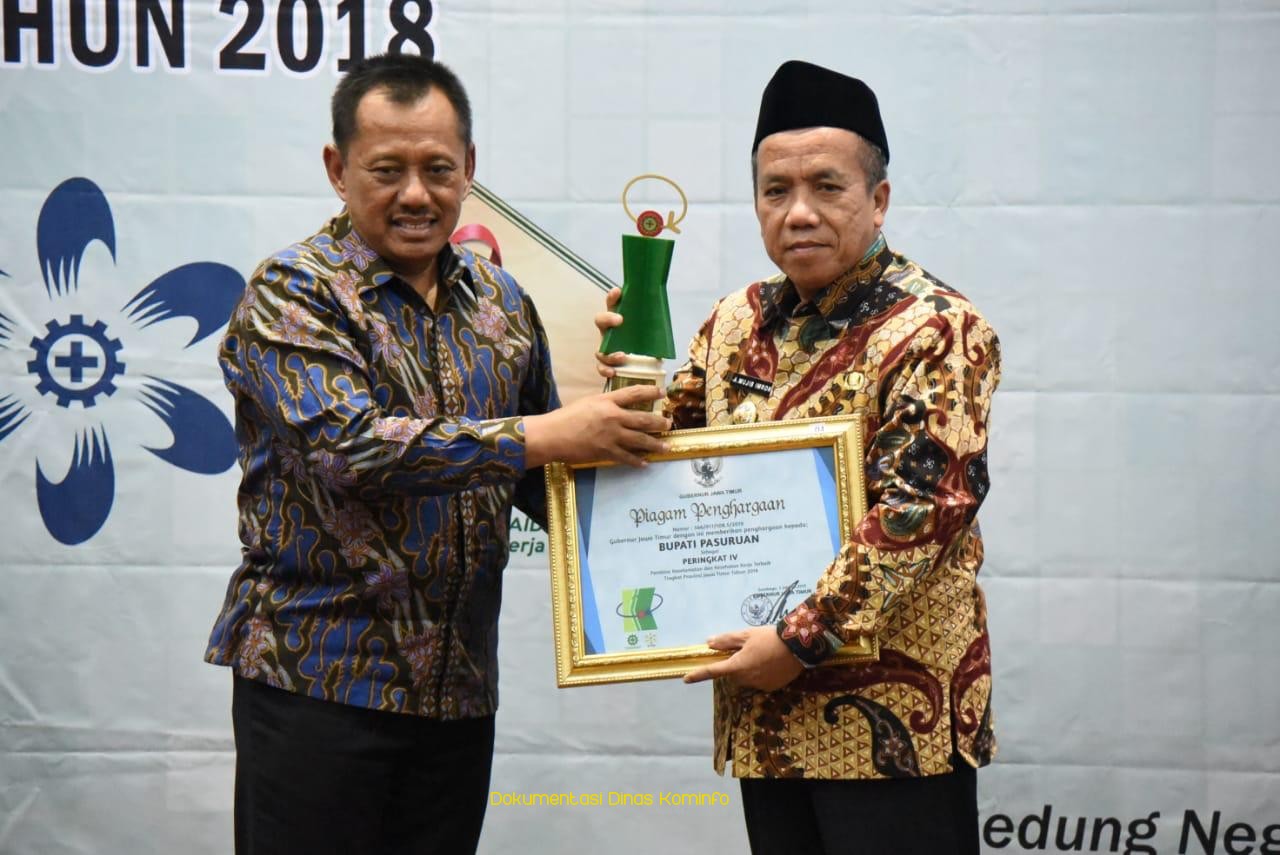 6 Tahun Berturut-Turut, Bupati Irsyad Yusuf Diganjar sebagai Pembina K3 Terbaik Jatim