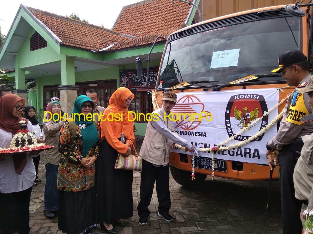 KPU Kabupaten Pasuruan Mulai Distribusikan Logistik Keperluan Pilgub Jatim dan Pilkada Kabupaten Pasuruan 2018