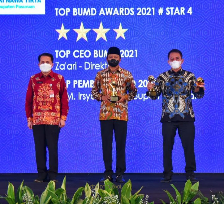 Selamat, Bupati Pasuruan Kembali Raih TOP BUMD Awards
