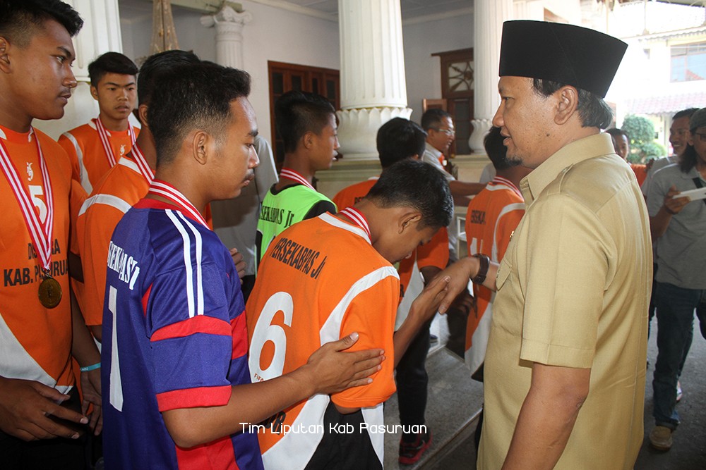 Juarai  Piala Menpora Seri Jawa Timur, Persekabpas Junior U-16 Pamitan Ke Bupati Irsyad Yusuf