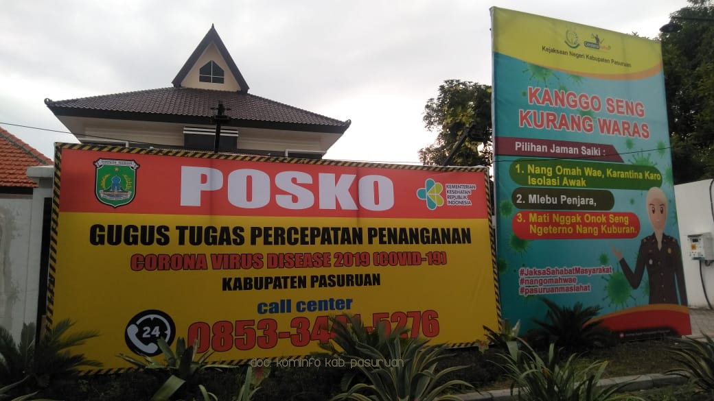 Gedung Pelayanan Publik Terpadu Kejari Jadi Posko Gugus Satgas Covid-19 Kabupaten Pasuruan 
