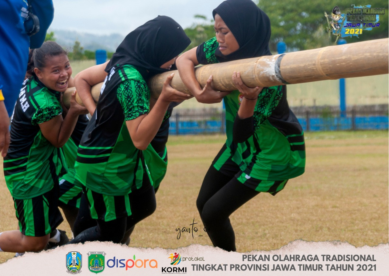 Atlet Olahraga Tradisional Kabupaten Pasuruan Raih Juara dalam Poltrad Jatim 2021 
