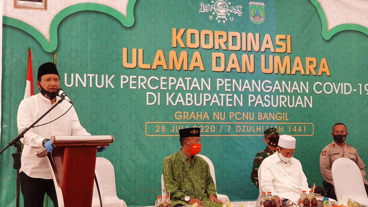 Bupati Pasuruan, HM Irsyad Yusuf Tegaskan Peran Penting Ulama Dalam Penegakan Disiplin Protokol Kesehatan Selama Pandemi
