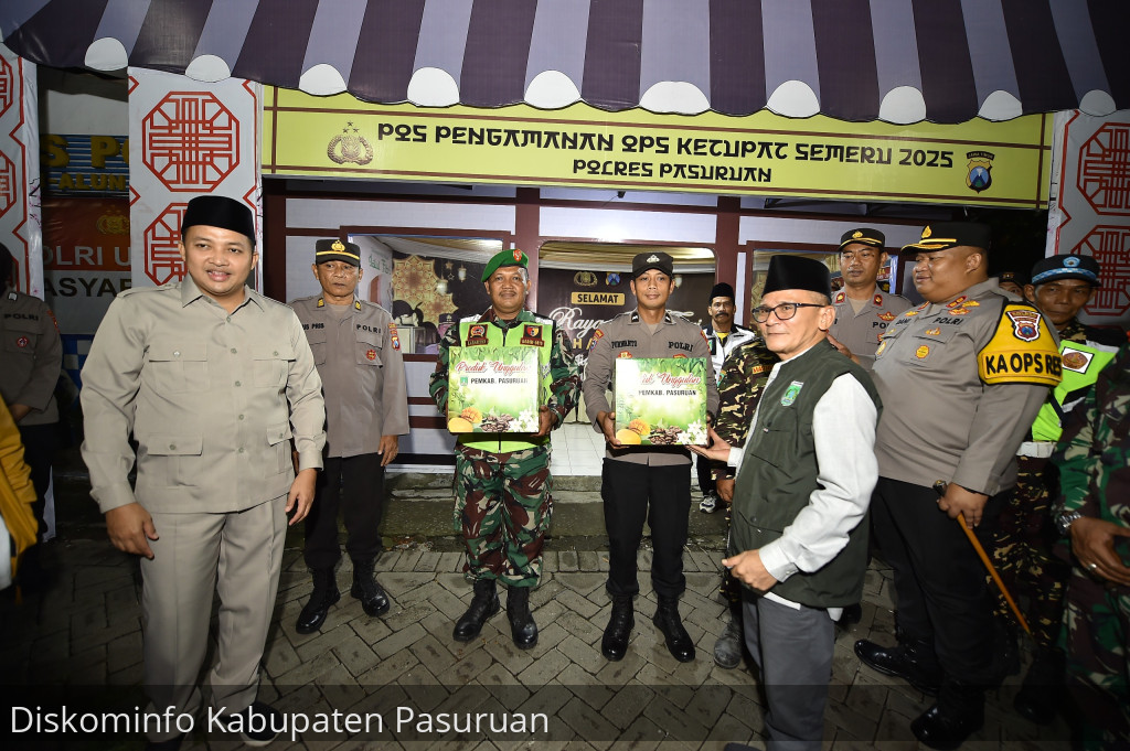 Bupati, Wabup dan Forpimda Kabupaten Pasuruan Tinjau Pospam dan Posyan Idul Fitri 1446 H