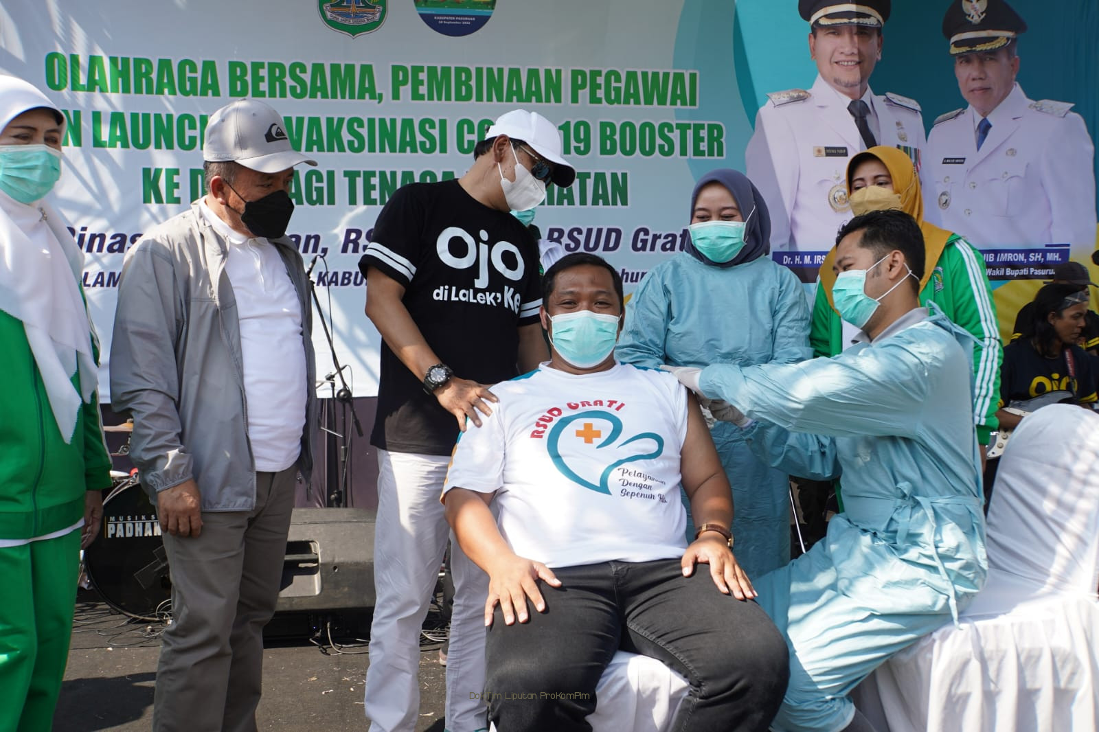 Launching Vaksinasi Covid-19 Booster Kedua Bagi Nakes, Bupati Minta RSUD dan Puskesmas Berikan Layanan Kesehatan Lebih Prima 