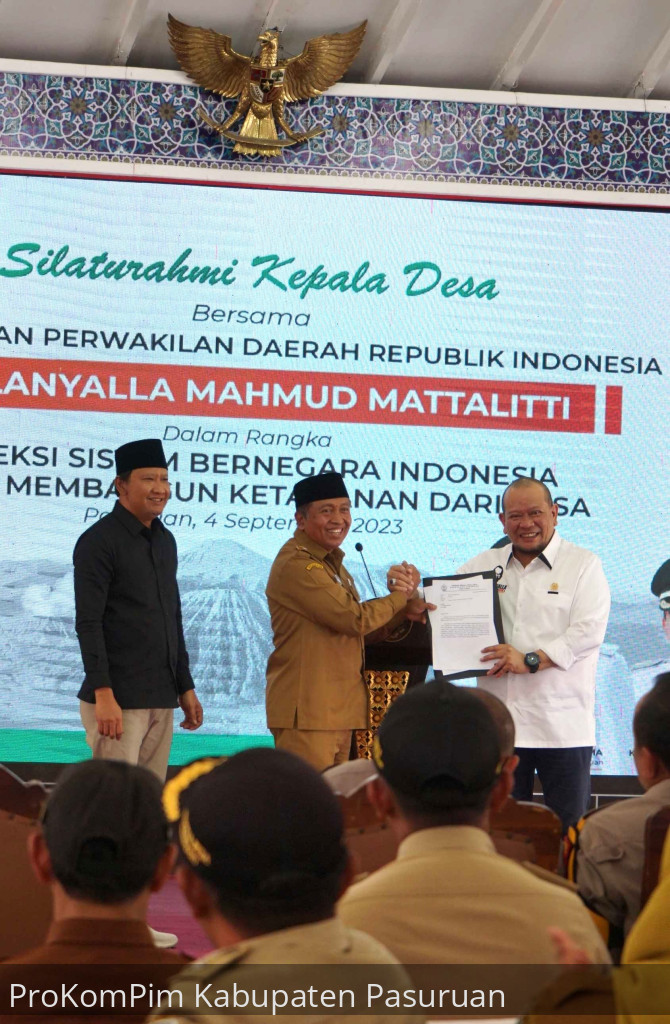 Sambut Ketua DPD RI, Bupati Irsyad Apresiasi Sinergi Kades Dalam Serap Aspirasi Untuk Berkontribusi