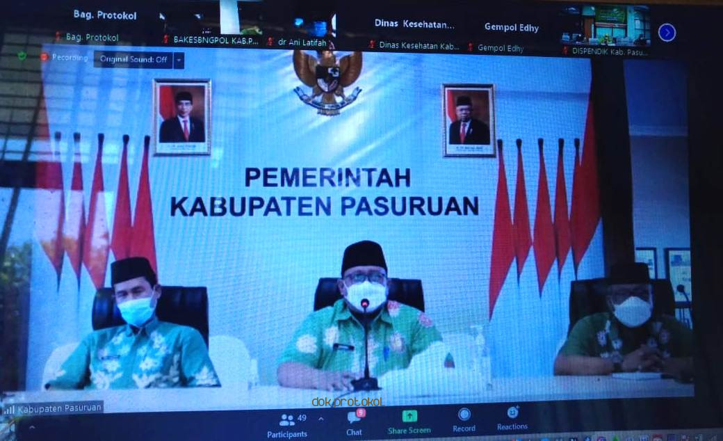 Percepat Vaksinasi Untuk Siswa di Kabupaten Pasuruan, Wakil Bupati Instruksikan Pihak Sekolah Fasilitasi Entry Data      