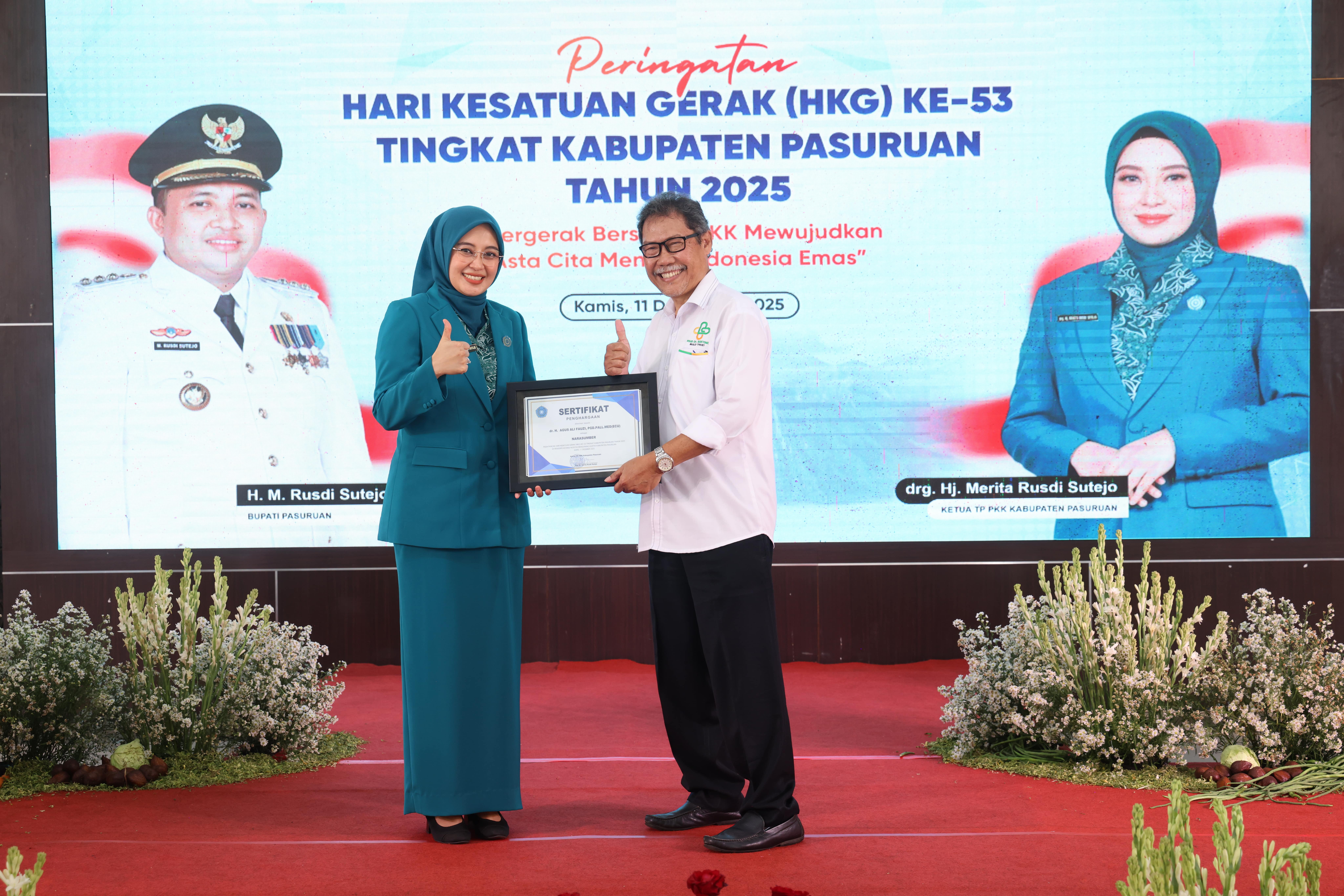 Sampul untuk Peringatan Hari Kesatuan Gerak (HKG) PKK Ke - 53 Tingkat Kabupaten Pasuruan