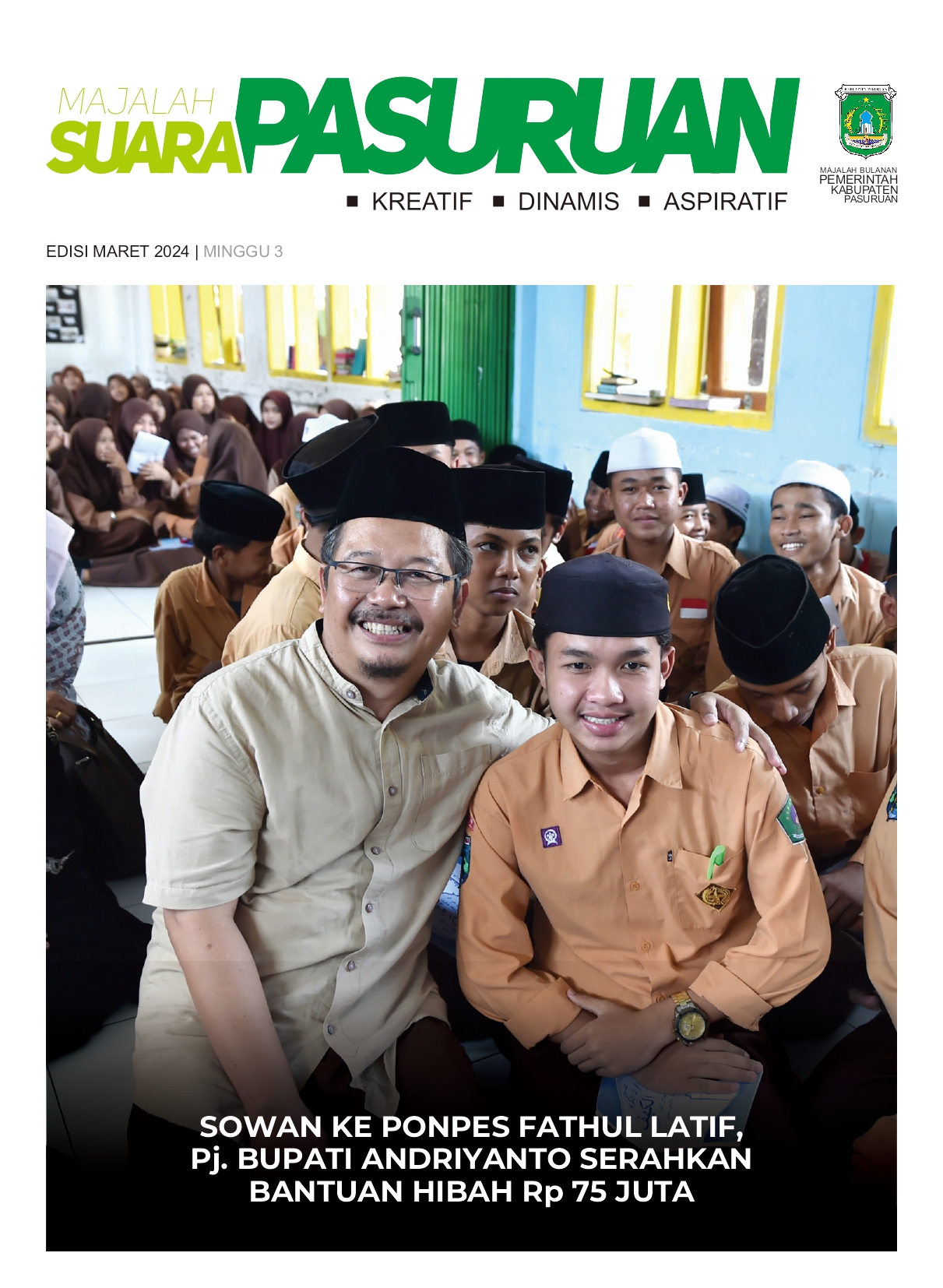 Sampul untuk Majalah Suara Pasuruan Edisi Maret Minggu III Tahun 2024