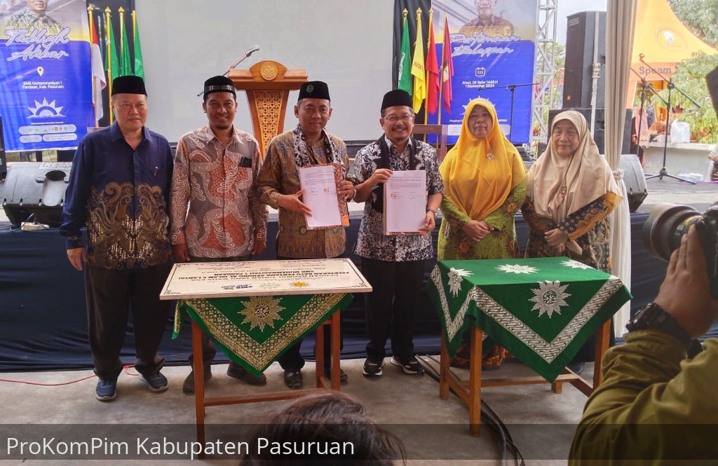Reduksi Kemiskinan Ekstrim, Pj. Bupati Andriyanto Tandatangani MoU Kerjasama Pemda dan PDM Kabupaten Pasuruan
