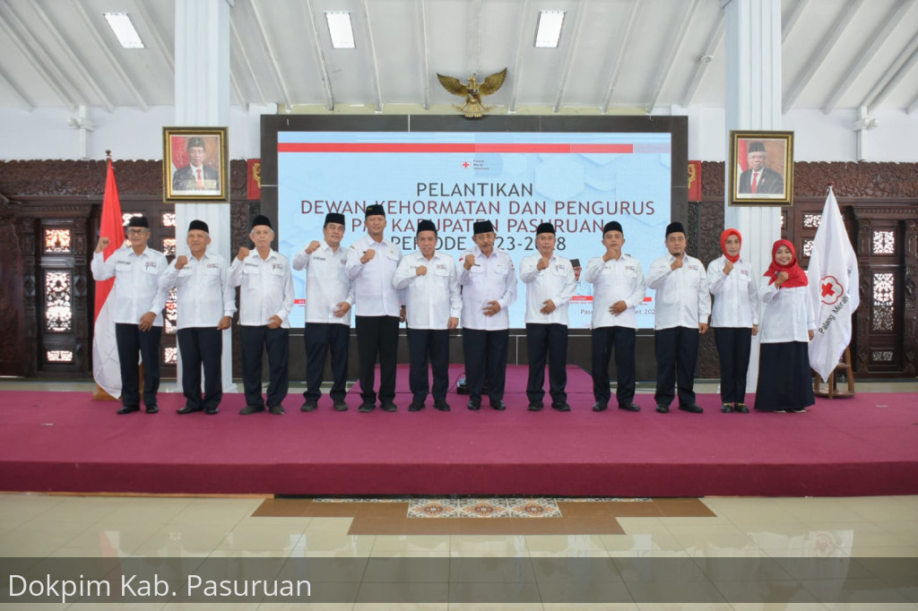 Imam Utomo Lantik Agus Sutiadji Sebagai Ketua PMI Kabupaten Pasuruan Periode 2023-2028