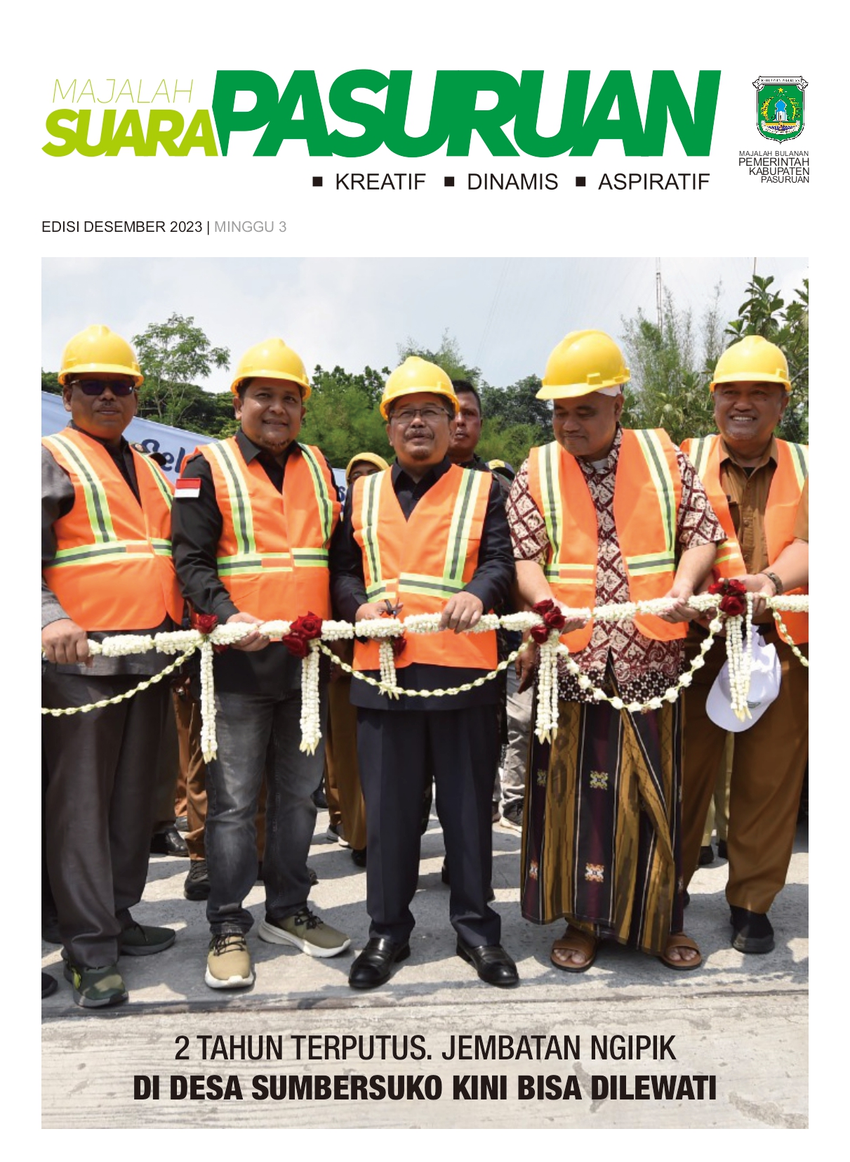 Sampul untuk Majalah Suara Pasuruan Edisi Desember Minggu III Tahun 2023
