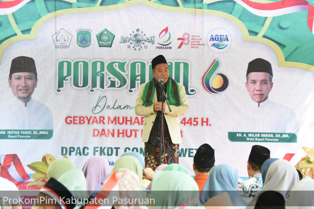 Buka PORSADIN 6 FKDT Gondangwetan, Gus Mujib Tekankan Pentingnya Pendidikan Madin