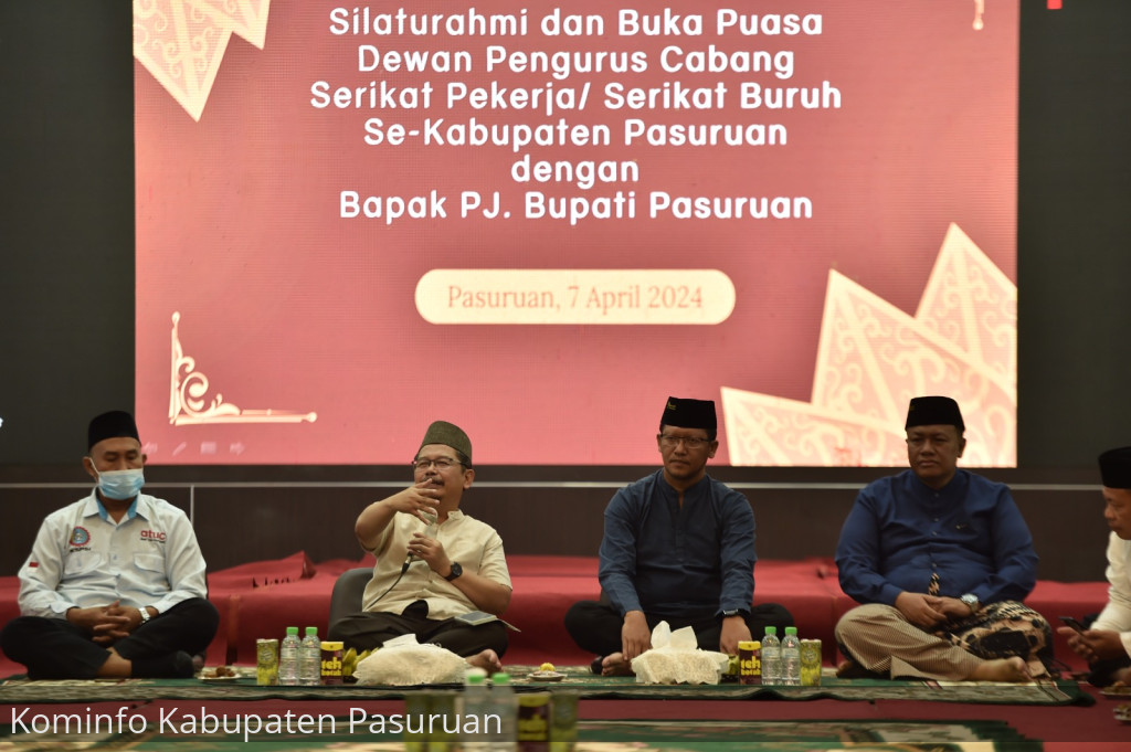 Puluhan Serikat Buruh/Pekerja se-Kabupaten Pasuruan Curhat kepada Pj Bupati Andriyanto