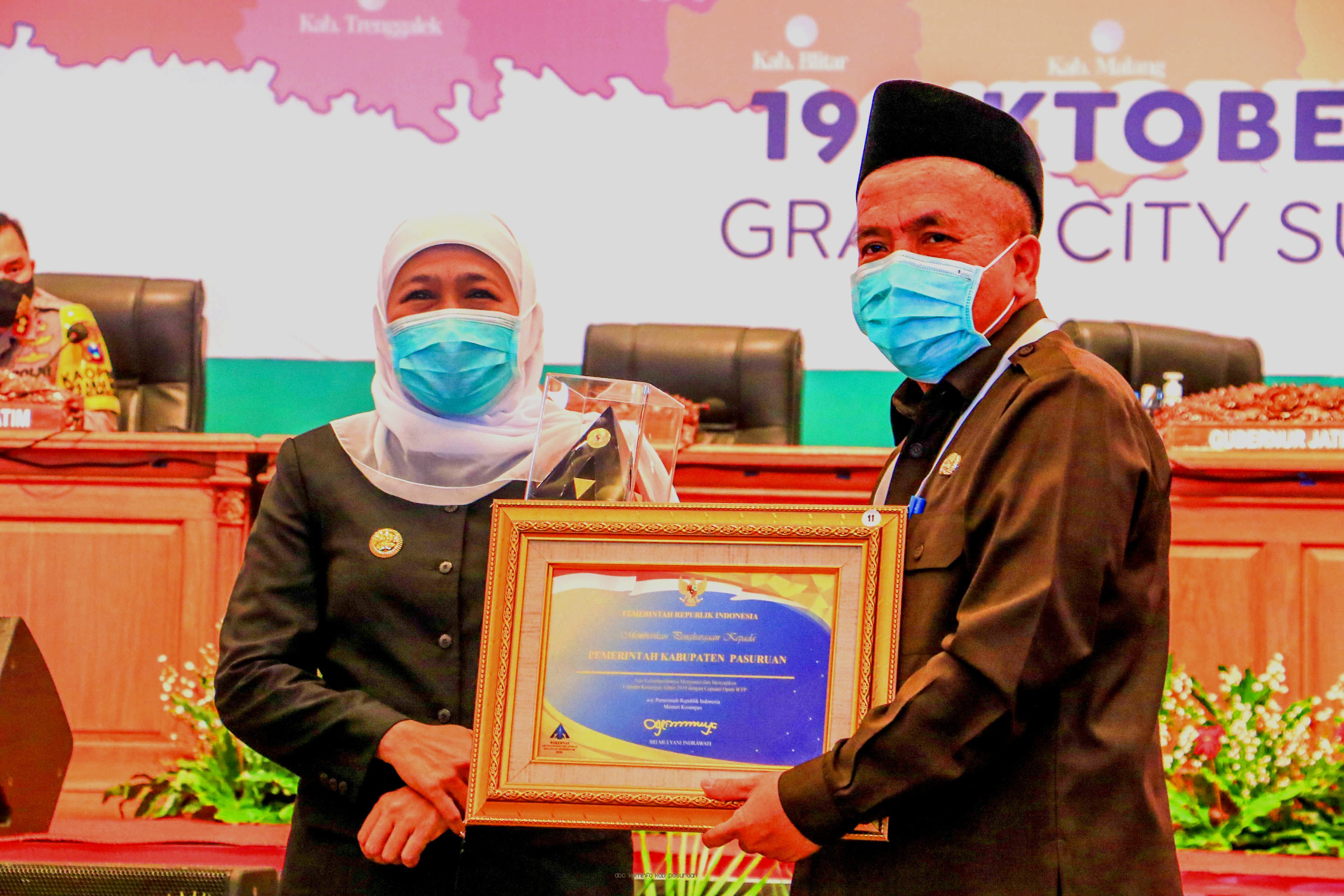 Pemkab Pasuruan Kembali Raih WTP 