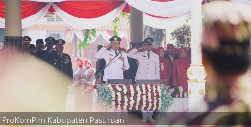 Bupati Irsyad Pimpin Upacara HUT Kemerdekaan RI ke-78 di Ibukota Kabupaten Pasuruan