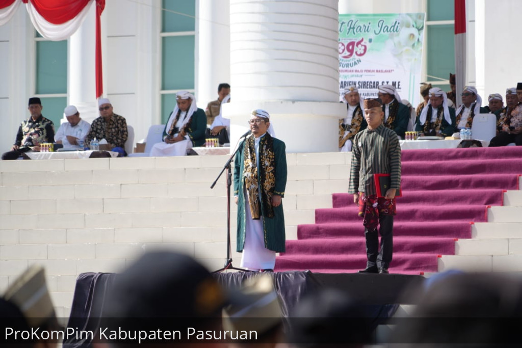 Pj. Bupati Andriyanto Pimpin Upacara Peringatan Hari Jadi Kabupaten Pasuruan Ke-1095