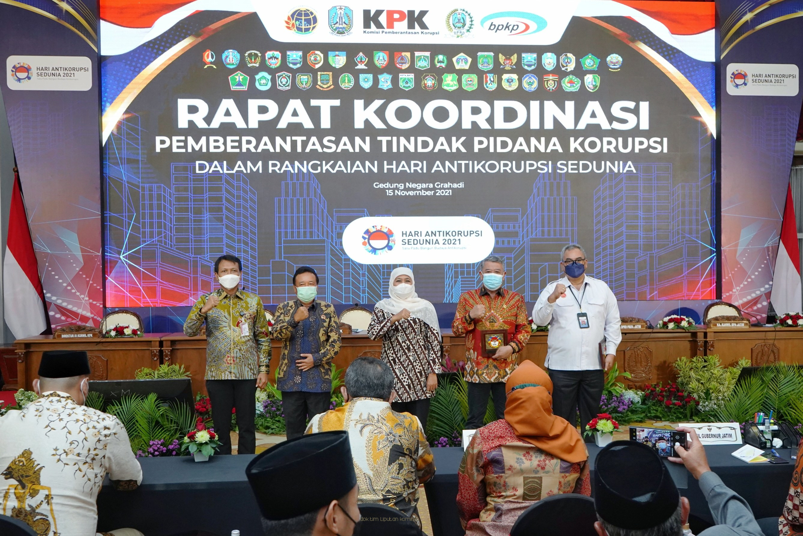 Hari Anti Korupsi Sedunia, Bupati Pasuruan Hadir Dalam Rakor Pemberantasan Tipikor