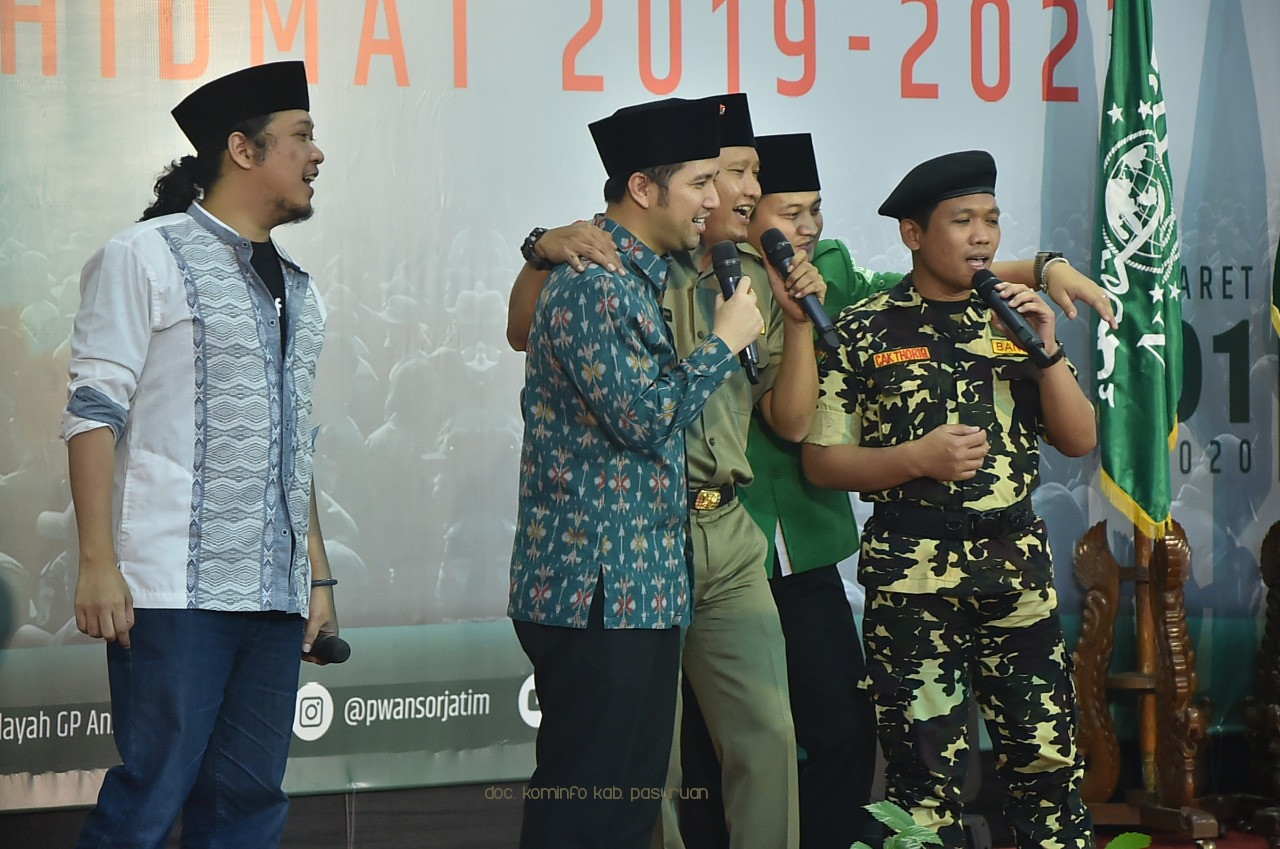 Aksi Wagub Jatim, Bupati Pasuruan, Bupati Lumajang, Bupati Trenggalek Ramaikan Pelantikan Pengurus Ansor Jatim
