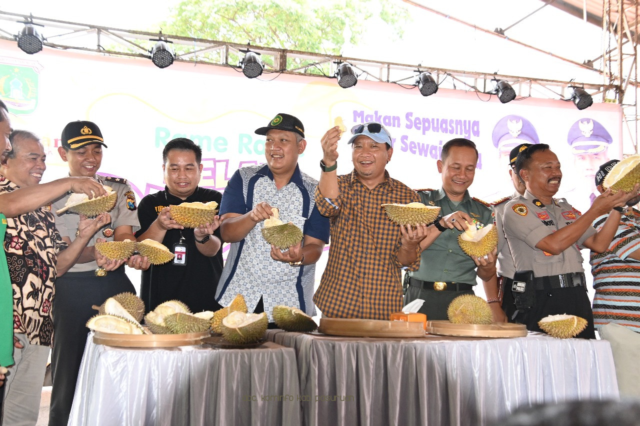 Pemkab Pasuruan Gelar Bursa Durian Kakap. Makan Sepuasnya, Bayar Sewajarnya