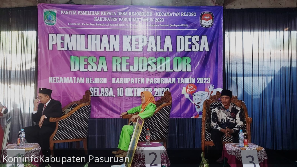 Uniknya Pilkades di Rejoso Lor. Arah Duduk Cakades Sesuai Keyakinan Masing-masing