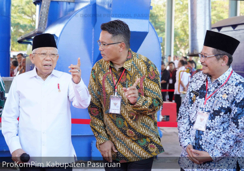 Pj. Bupati Andriyanto Dampingi Wapres Ma’ruf Amin Visitasi Pabrik Pengolahan Limbah B3 di Kawasan PIER