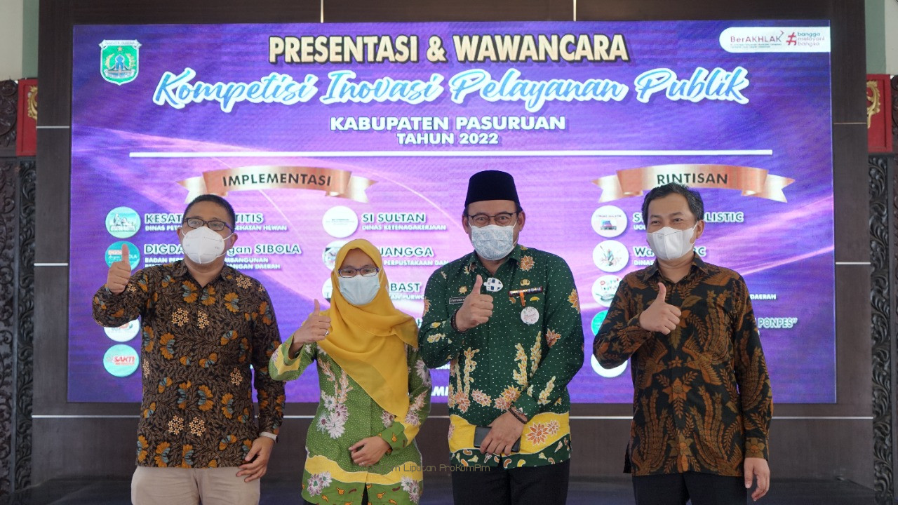 Si Sakti Dinas Kominfo Masuk Top 15 Kompetisi Inovasi Pelayanan Publik Kabupaten Pasuruan 2022
