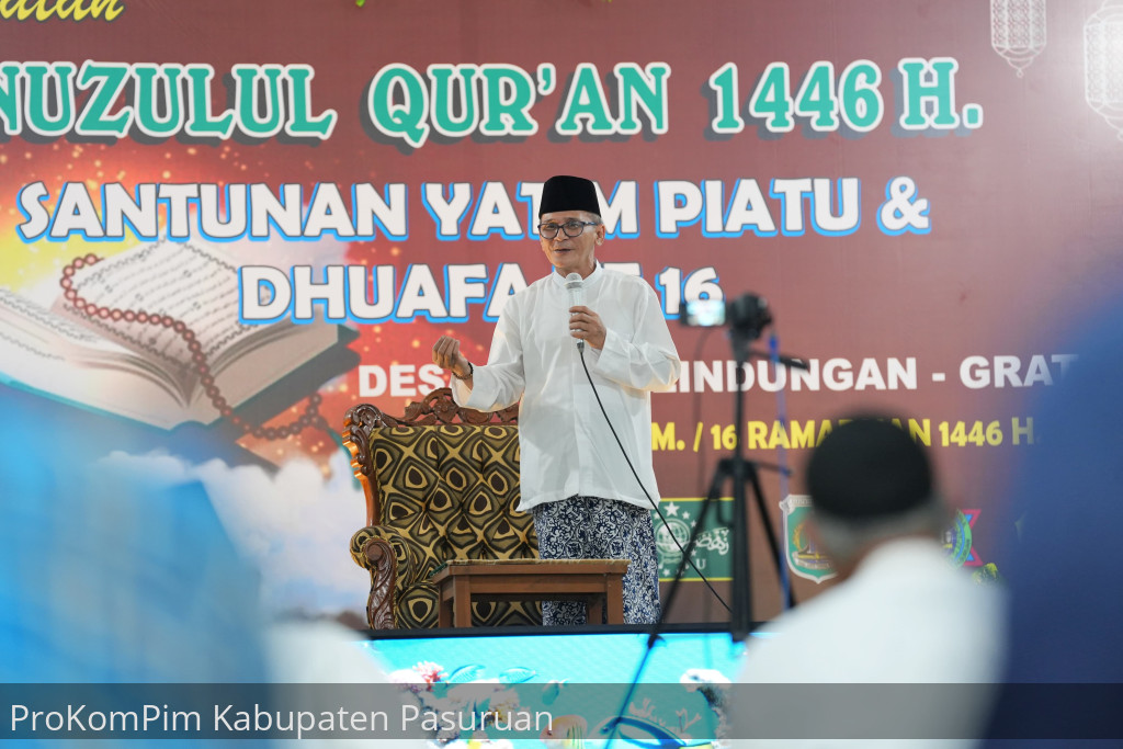 Hadiri Pengajian Umum Nuzulul Qur'an Di Masjid Baitul Khoir, Wabup Gus Shobih: Terimakasih Keaktifan Jam’iyah Yasin Dan Tahlil Desa Ranuklindungan Grati